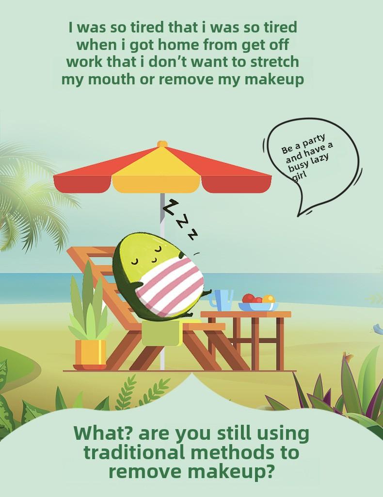 Product Introduction of Avocado Plant Essence Makeup Remover Wipes Lazy Cleansing Makeup Remover Eye Lip Makeup Disposable Wet Wipes Cotton Wipes Easy to Use, Convenient and Clean kirkland  toilet  paper 6