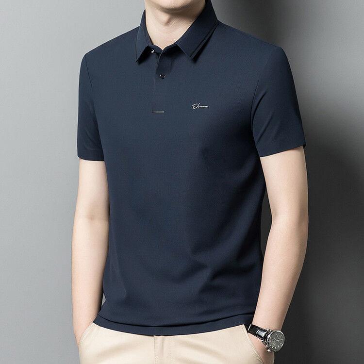 Product Introduction of Áo Thun Nam Ngắn Tay Mùa hè, 100% Cotton Thật, In Ve Áo Nặng, Áo Polo, Dễ Phối Đồ Dáng Rộng Vừa Vặn, Tay Lửng Áo, Dành Cho Nam Giới Menswear Có Cổ 26