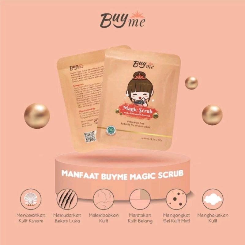 BUYME MAGIC SCRUB CHARCOAL SCRUB BUYME SACHET Mencerahkan 2