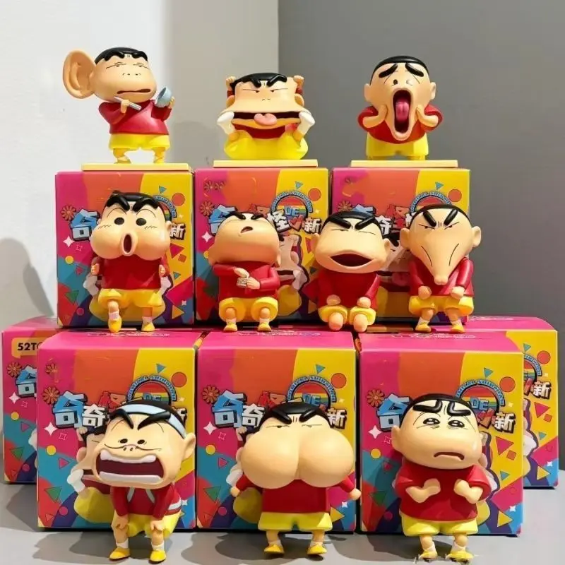 Hộp mù Trừu Tượng Shin-chan Bút Chì Màu, Đồ Trang Trí Để Bàn Dễ Thương, Shin-chan Kỳ Lạ, Thích Hợp Làm Quà Tặng Đồ Trang Trí Xe Hơi Bánh Sinh Nhật, Phát Hành Năm 2025 Đồ Chơi Mô Hình