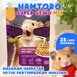 HAMTORO Super Gewd Mix Makanan Hamster Snack LENGKAP dengan Protein Hewani
