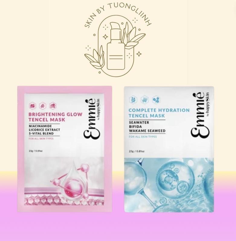 Mặt Nạ Vải Sinh Học Emmie By Happy Skin Tencel Mask Hỗ Trợ Cấp Ẩm & Dưỡng Sáng 23g