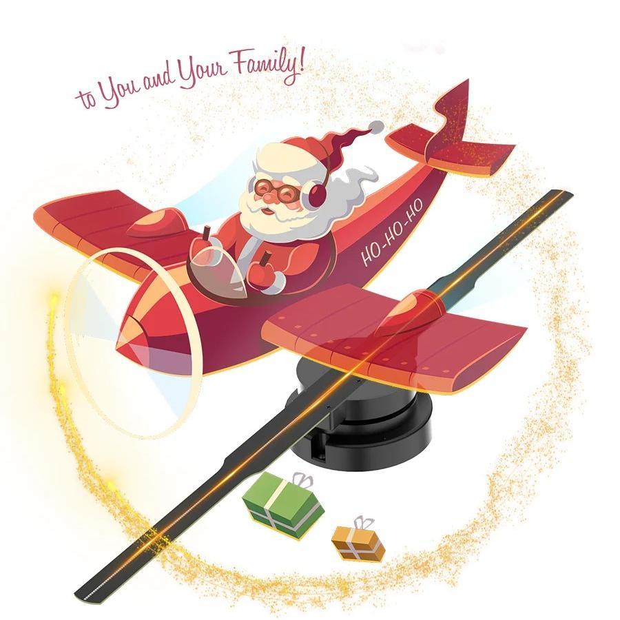 New 3D HD Hologram Fan Projector SD card LEDC Holographic Player support Image Video Shop Bar Party Advertising Display Light - Image 3