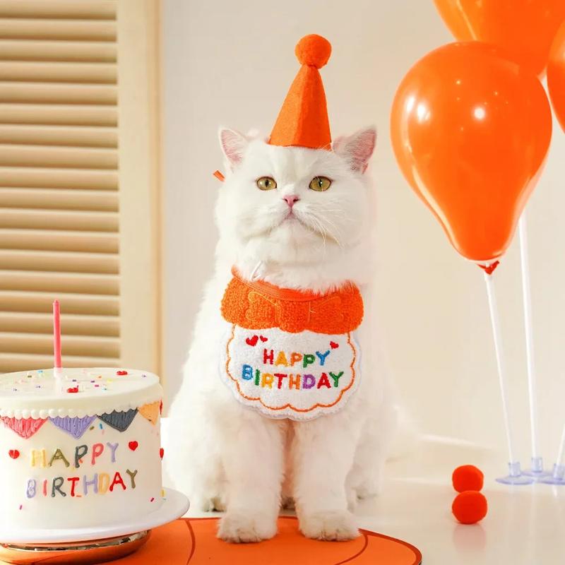 Product Introduction of Cute Dog Birthday Outfits Puppy Birthday Hat Cat Dog Birthday Bandana Boy Girl Pet Party Accessories for Small and Medium Dogs 11