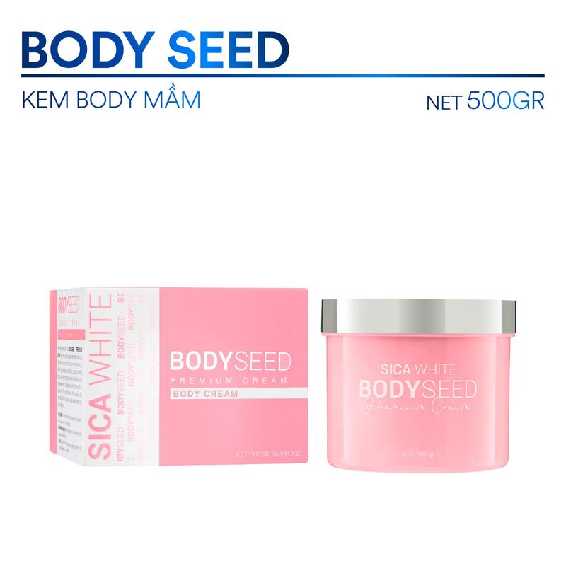 Kem Sica White, Body Mầm 500gr - hỗ trợ dưỡng da, Skincare Dưỡng Body Nữ Làm Đẹp Da Kem Body