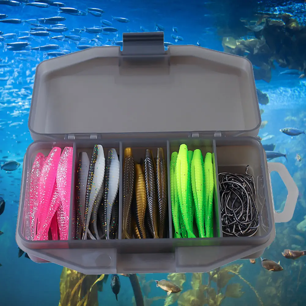 Alat Gear Cangkuk Gewang Tiruan, 61pcs / set, Sesuai untuk Umpan Memancing, Aksesori Memancing