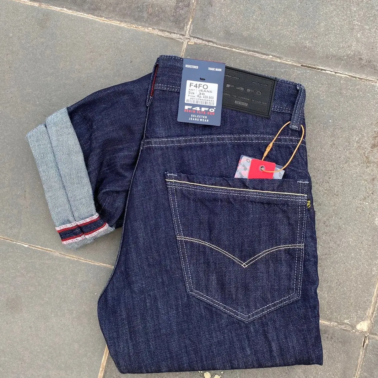 Celana jeans f4fo pria terbaru//kualitas premium produk lokal Polos Denim panjang