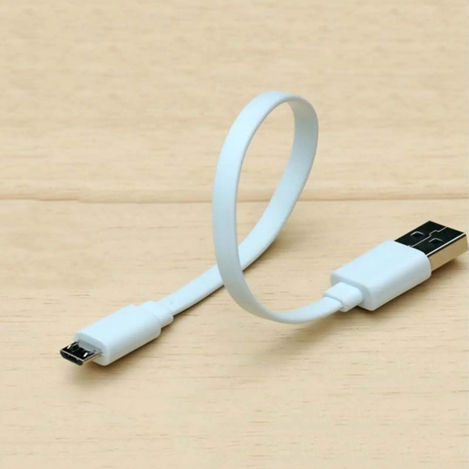 Cáp sạc, Siêu ngắn, Sạc ổn định, Cáp Micro USB phẳng 20cm, Thích hợp để sạc điện thoại