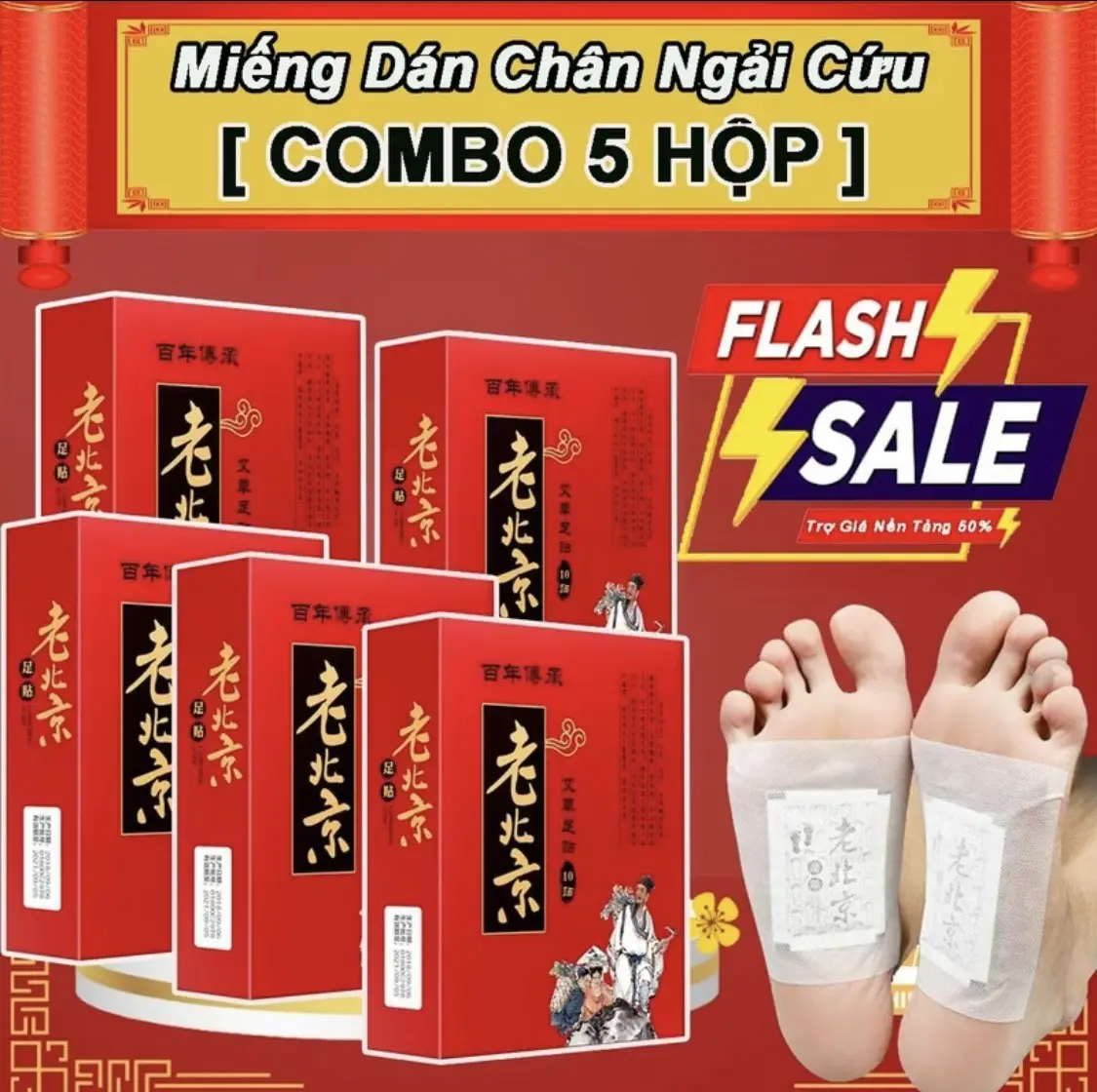 Combo 5 Hộp Miếng Dán Chân Ngải Cứu