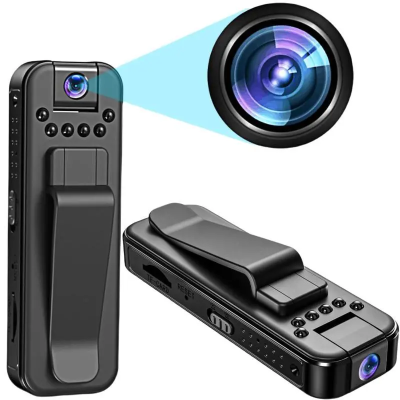 Wireless 1080P Vlog Body Camera, Wearable Body Camera with IR Night View & 180° Swivel Lens, Portable Sports DV Camera for Outdoor Sports, Skiing, Vlogging Camera, Camera Recorder, Recording Camera