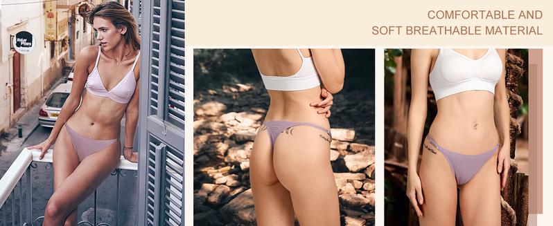 Product Introduction of LEVAO-6PCS Seamless Thongs for Women Adjustable T-back Tangas No Show Sexy Underwear Breathable Panties 6 Pack S-XL 21