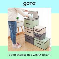 Gambar (Promo Special) Goto Vaska Storage Box 2 in 1 Kotak Organizer Penyimpanan Multifungsi - Light Green dari Goto Living Kota Tangerang 1 Tokopedia