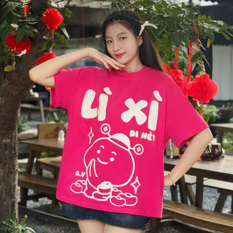 Áo thun GOD VIBE phong cách Unisex Nam Nữ form BOXY GTK160 Cotton Cổ Tròn Top 4
