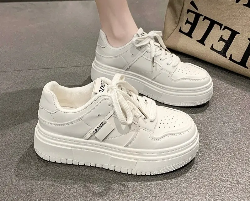 Giày Thể Thao Nữ Smaba (FULLBOX) - Đế 5cm: Phong Cách Học Sinh Độc Đáo - Shoes, Sneaker Caro dây giày đế thấp giày độn dép zhetao dep decao 2