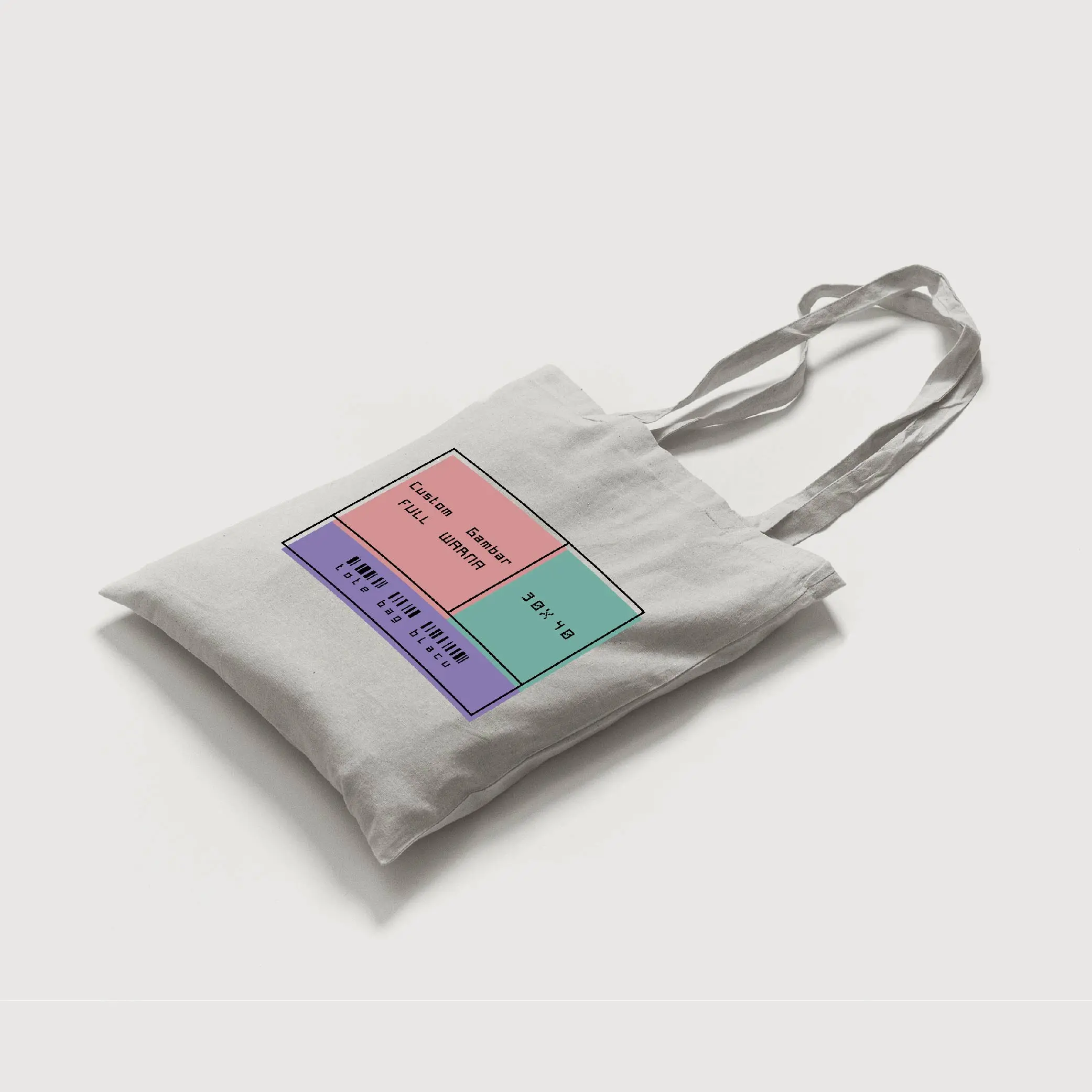 Tote Bag Custom / Totebag Bahan Blacu Ukuran 30x40 / Desain Sesukamu