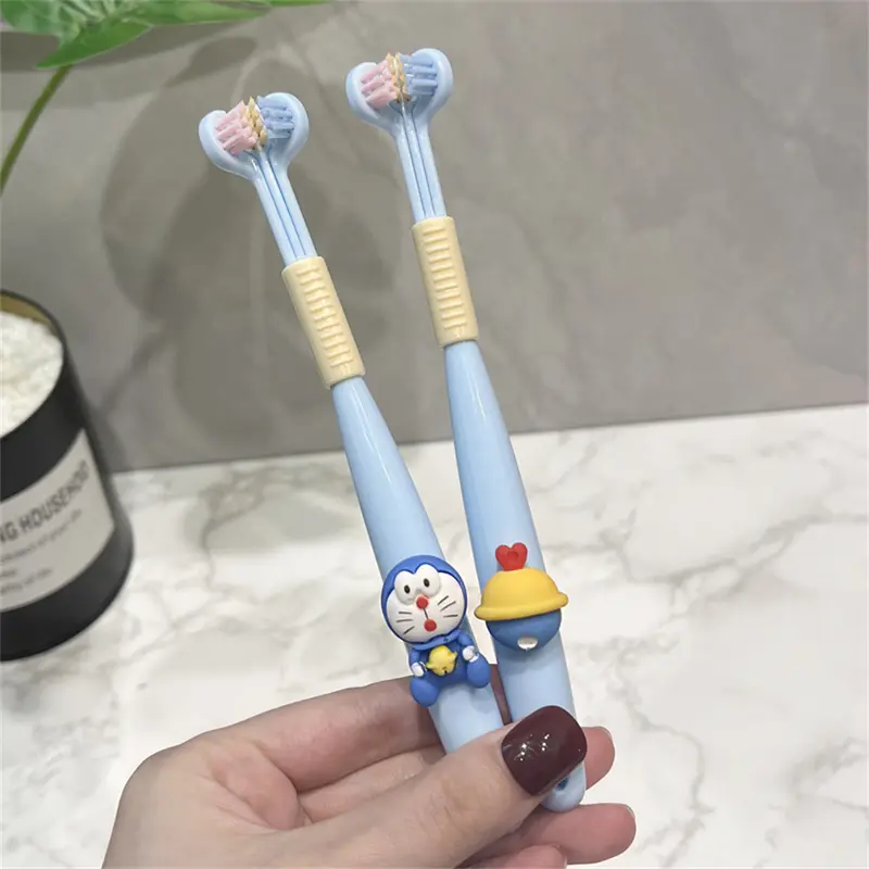 Bàn Chải Đánh Răng Trẻ Em, Thiết Kế Hình Chữ U Ba Mặt Hoạt Hình, Lông Bàn Chải Mềm 3D, Làm Sạch Hiệu Quả, Thích Hợp Để Chống Sâu Răng, Bàn Chải Khe Hở 1
