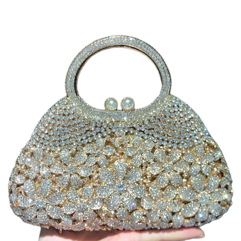Túi Xách Quý Bà Trung Niên Hoa Đá Cao Cấp Dự Tiệc Sang Trọng - Túi Xách Bà Sui Cao Cấp Thiết Kế Đính Đá Hoa Pha Lê Bag Nữ Đinh