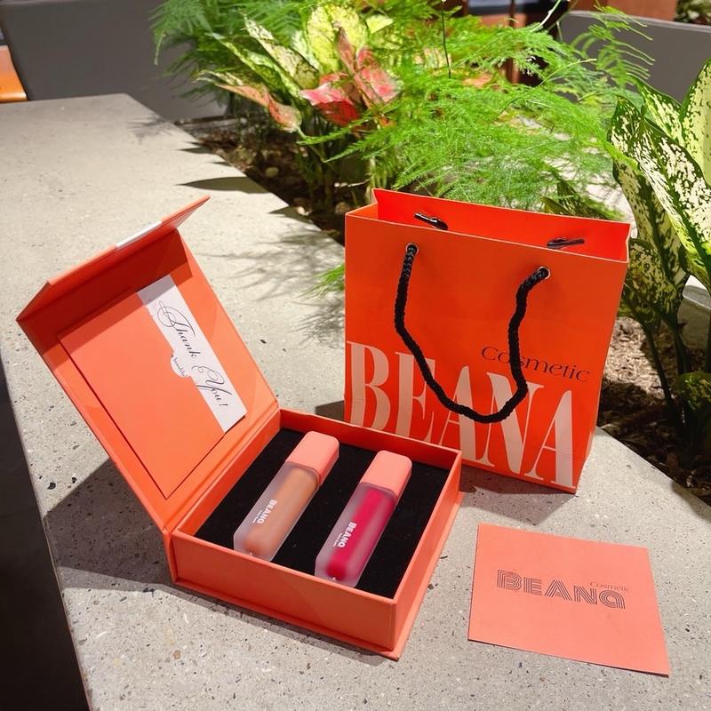 Tặng kèm túi hộp Set quà tặng son môi cao cấp gồm 2 son kem BeAna Velvet Korea siêu lì và mềm môi sonmôi