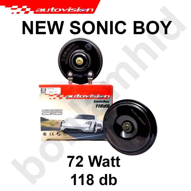 Klakson Autovision NEW SONIC BOY 12V 118dB Dual Tone Basin Horn 2
