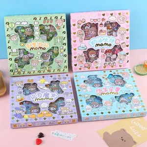 Sticker Waterproof Stiker Momo Besar Dapat Box Isi 100 Lembar 100pcs Motif Momo Kartun Korea Lucu Anti Air Dekorasi Handbook Scrapbook Kotak