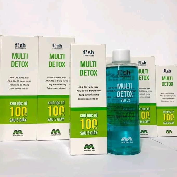 KHỬ NƯỚC MỚI , KHỬ CLO TRONG NƯỚC , KHỬ NƯỚC PHÈN MULTI DETOX , CHỐNG SỐC NƯỚC CHO CÁ CẢNH sach day bể visinh choca