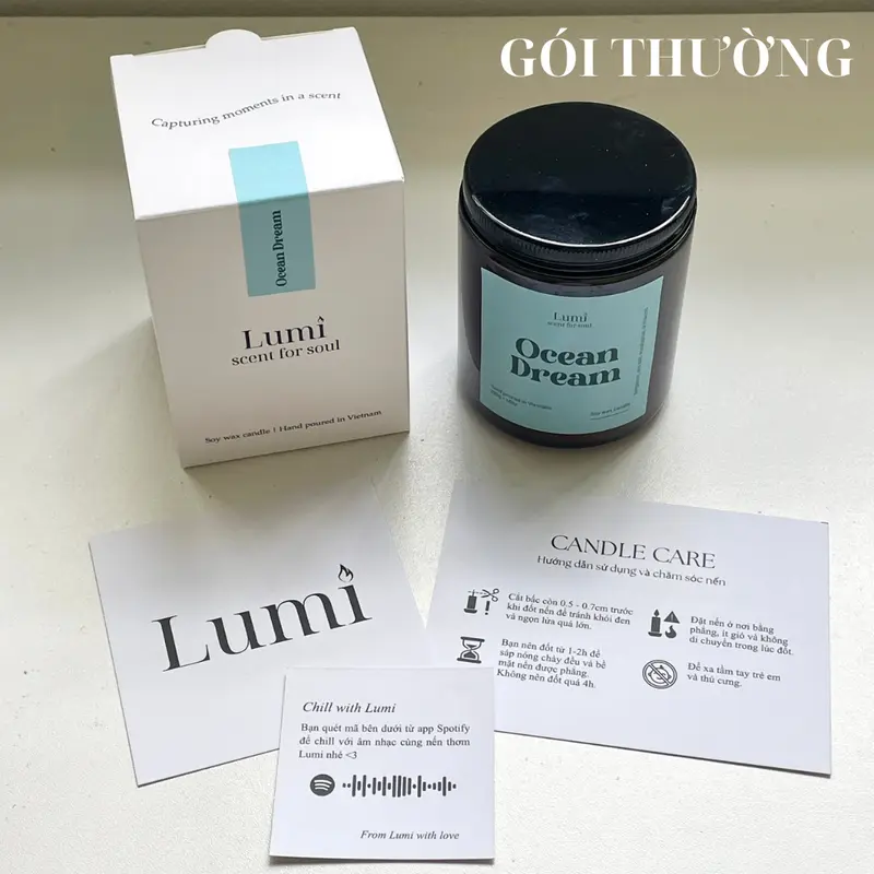 Nến thơm Lumi cao cấp sáp đậu nành hương Matcha Latte thư giãn, bình yên 7