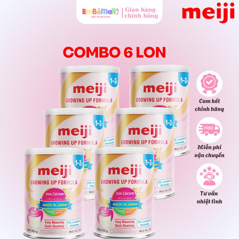 [Meiji] Sữa Bột Meiji Nhập Khẩu từ Nhật Bản, thanh nhạt bổ sung dinh dưỡng cho bé L800g 4