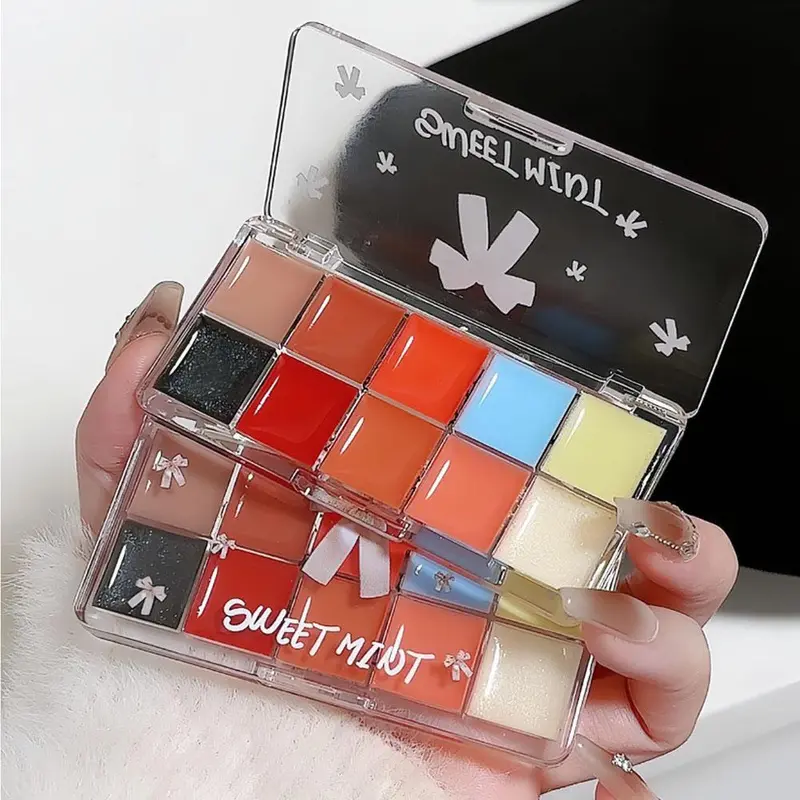 Son Kem, Son Môi 10 Màu, Bảng Màu Sweetmint, Dòng Công Chúa, Dưỡng Ẩm, Không Dễ Dán Vào Cốc, Son Môi tráng Gương 7