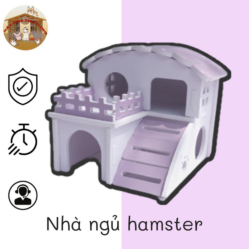 Nhà ngủ mái vòm 2 tầng cho hamster kích thước 14x13.5x12.5cm - XNTC31