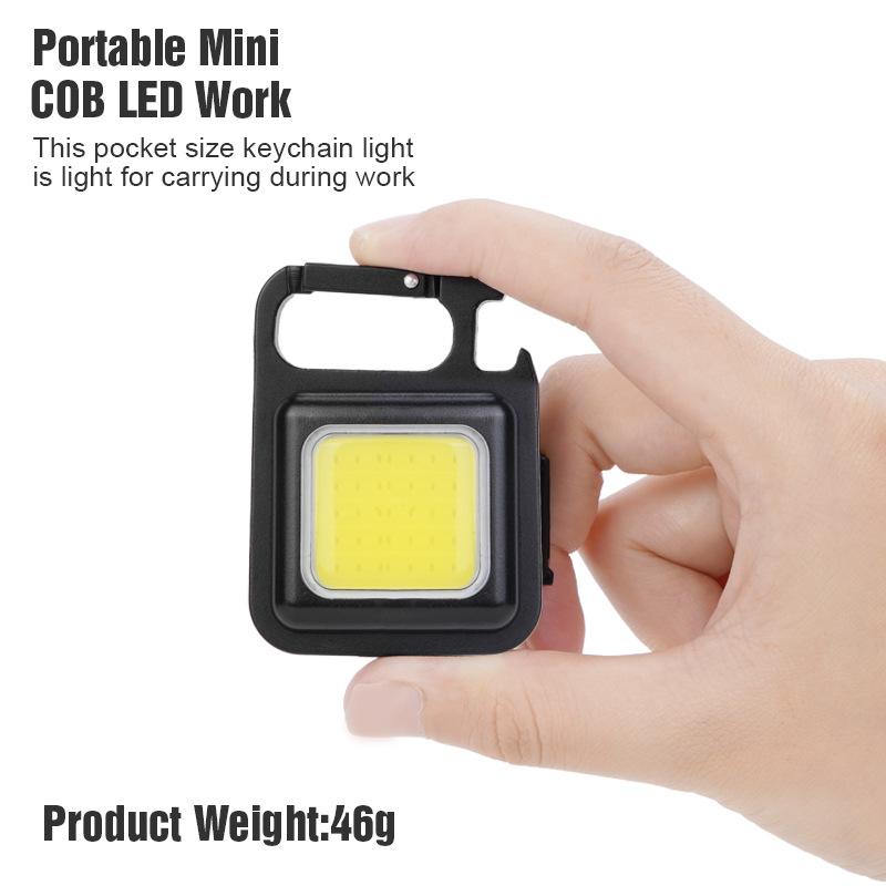 Keychain Light LED Outdoor USB Mini COB Work Light Car Repair Light Household Emergency Night Light Portable Light 3