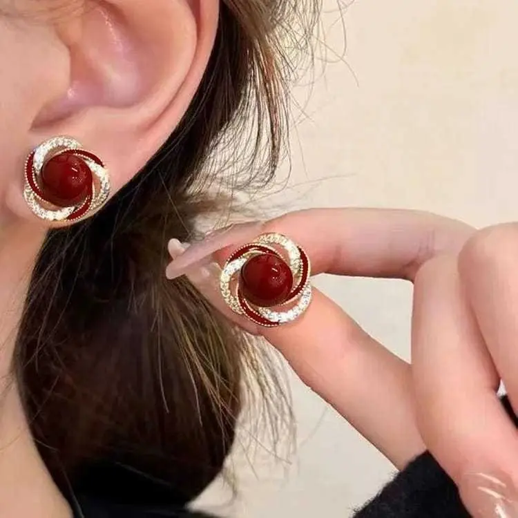 Anting Tusuk Bunga Mutiara Anting Stud Fashion Elegan Dan Cantik