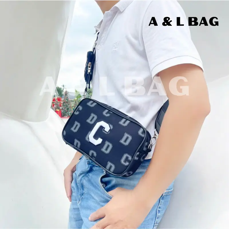 Tưng bừng SALE TẾT - MUA 2 TẶNG 1 - Túi Đeo Chéo Nam Nữ Thời Trang Màu Đen Vải Chống Nước Size 21 x 15 x 8cm - WIN BAG SAI GON 5