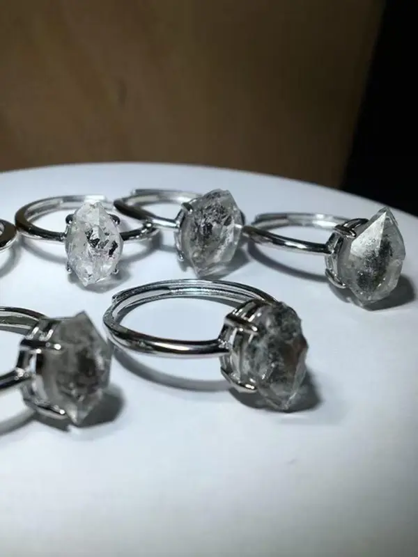 Natural Crystal Ring, Fashion Jewelry for Party, Daily Clothing Decor, Trendy All-match & Exquisite Jewelry for Birthday Gift 4