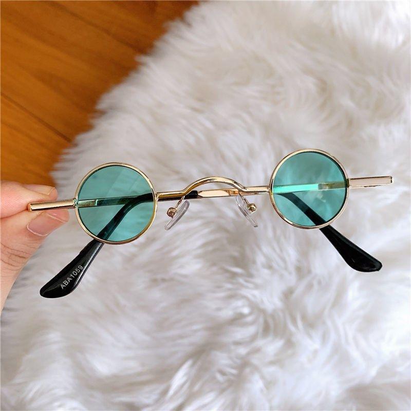 kính râm retro cho nam và nữ mini gọng tròn D43 5
