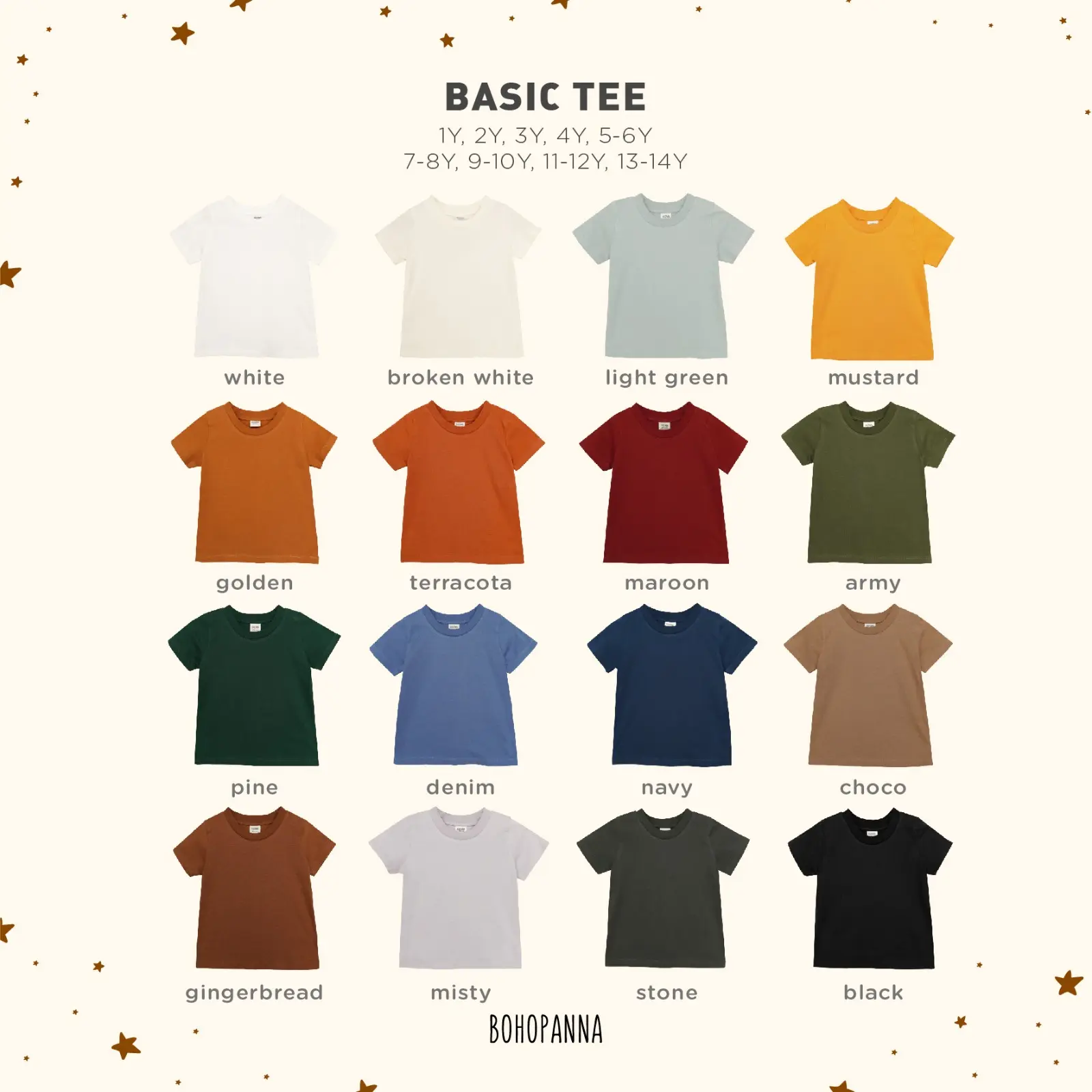 BOHOPANNA - BASIC TEE - Kaos Anak