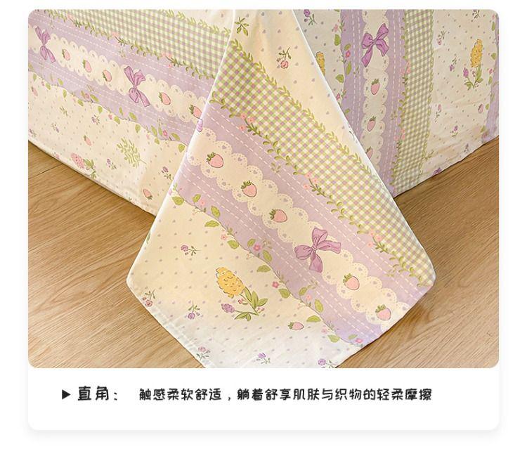 Product Introduction of 2025 Summer Pure Cotton Bed Sheet Single Piece Full Cotton Tatami Bed Sheet Dormitory Children Non-Slip Fitted Sheet Three-Piece Set 14