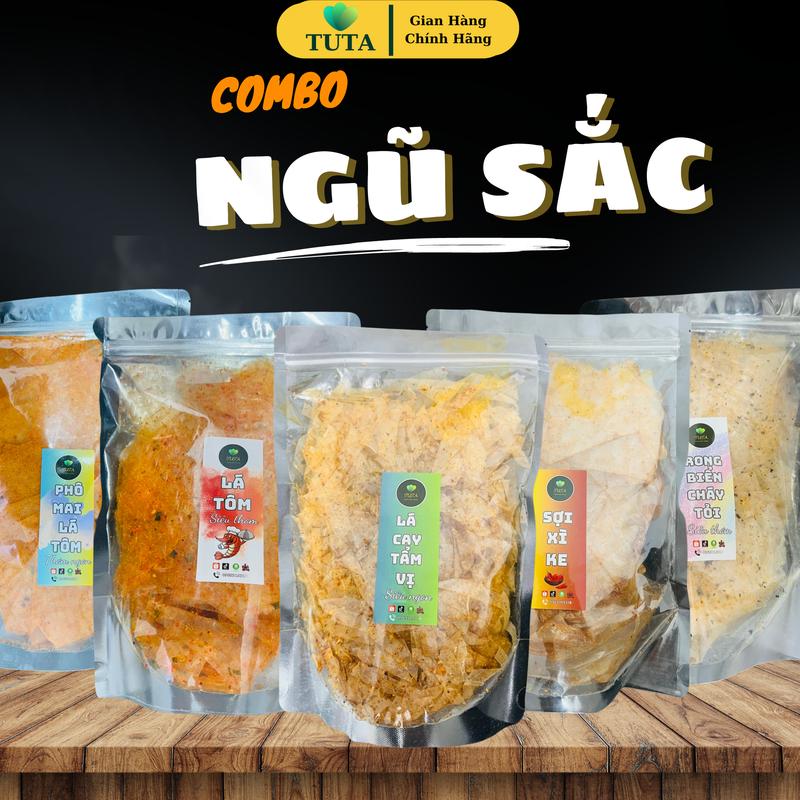 COMBO TỨ VỊ Bánh Tráng Phơi Sương TUTA Tẩm Gia Vị