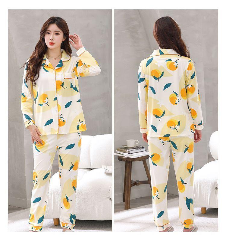 Product Introduction of Bộ Đồ Ngủ, Cao Cấp, Dành Cho Nữ, Mùa Xuân Và Mùa Thu, Dài Tay, Bộ Đồ Cardigan, Phong Cách Hàn Quốc, Thiết Kế Ngọt Ngào, Ngoại Cỡ, Thích Hợp Cho Mùa Thu Và Mùa Đông, Đồ Mặc Nhà 14