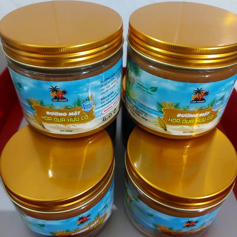 Combo 2 hủ Đường mật hoa dừa ( 1 hủ 500g ).sản xuất thủ công từ mật hoa dừa, đặc biệt phù hợp với người tiểu đường.