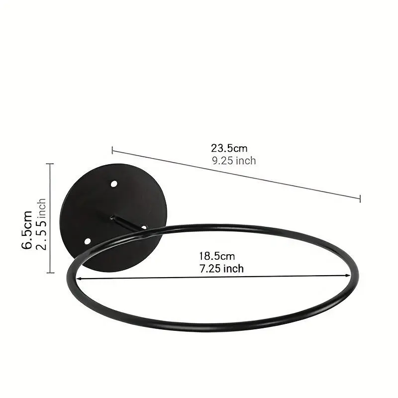 Wall Mounted Basketball Storage Rack, 1 Count Basketball Storage Tools, Multifunctional Circle Hat Steel Holder for Home, hoops, ballislife, playoffs 1