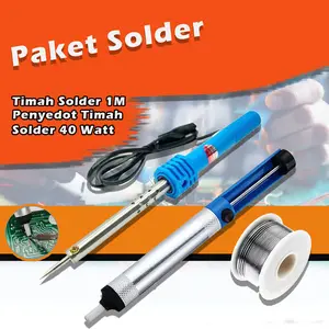 Paket Alat Solder Listrik Kompit - Solder - Alat Sedot Timah Solder - Timah Tinol