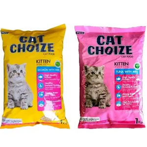Makanan Kucing Cat Choize Kitten 1 kg Pink & Kuning Cat Choize Tuna With Milk, Cat Choize Salmon With Milk