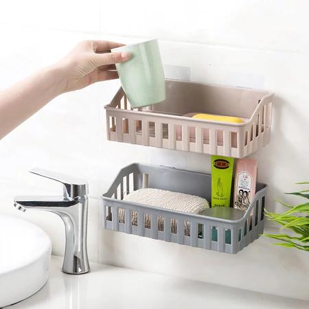 Kệ để đồ dán tường đa năng nhà bếp nhà tắm chất liệu bền bỉ chống nước dễ dàng lắp đặt 4