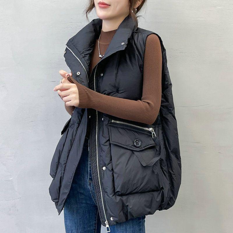 Product Introduction of Áo Vest Bông Lông Vũ, Dành Cho Nữ, Mùa Thu Và Mùa Đông, Hàng Mới Về, Phong Cách Thường Ngày Dáng Rộng Vừa Vặn, Áo Ghi Lê Phong Cách Hàn Quốc, Thích Hợp Cho Cân Nặng 40,00 Kg-100,00 Kg Top Women 4
