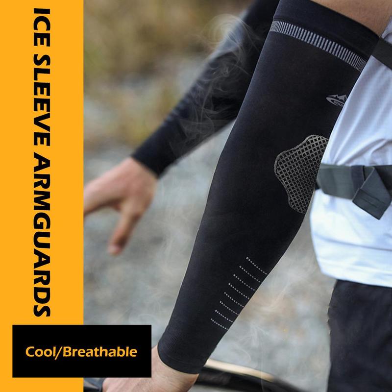 Product Introduction of 1pair Polyester Fibre Sports Arm Sleeve Summer Outdoor Cycling Ice Silk Sun Protection Sleeve Breathable 19