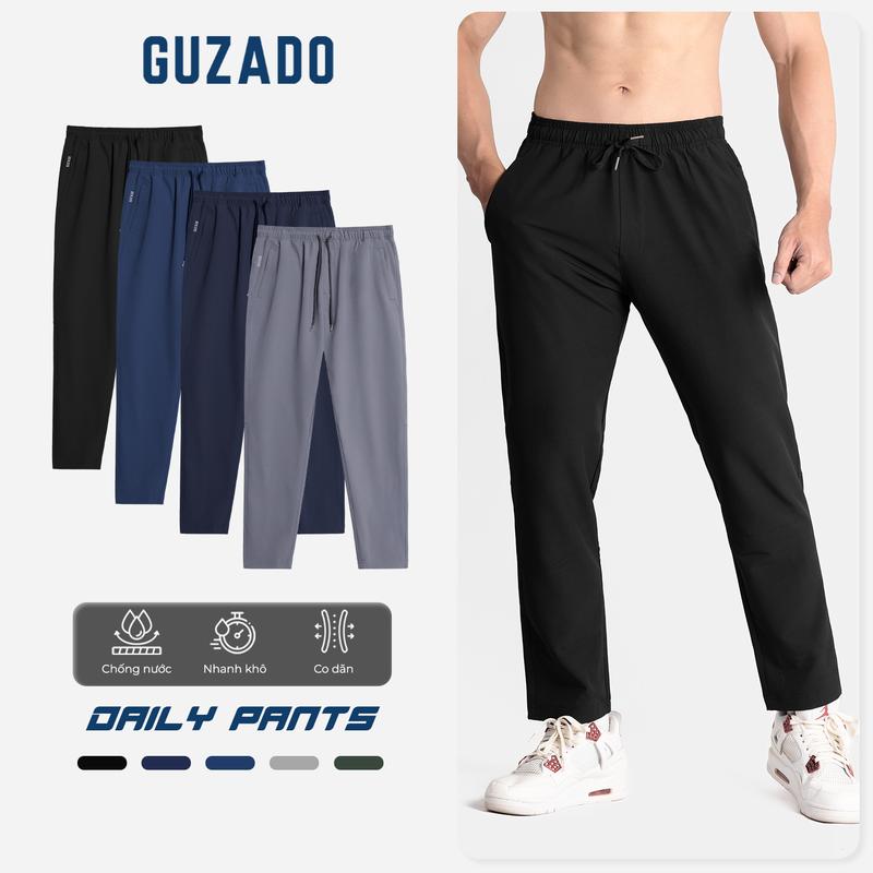 Combo 2 Quần Dài Nam Nam GUZADO Quần Dài Thể Thao Ống Suông Trẻ Trung Khỏe Khoắn Mix Đồ Thoải Mái Menswear CB2GDC01