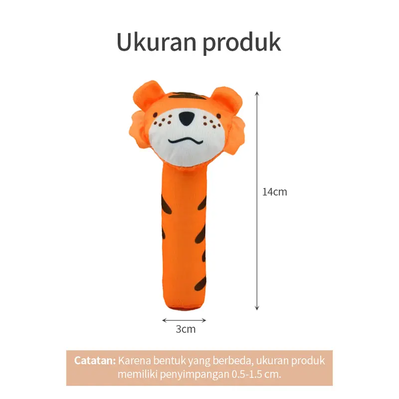 LAKOE Boneka rattle bayi doll toys mainan anak stik hewan animal binatang 7