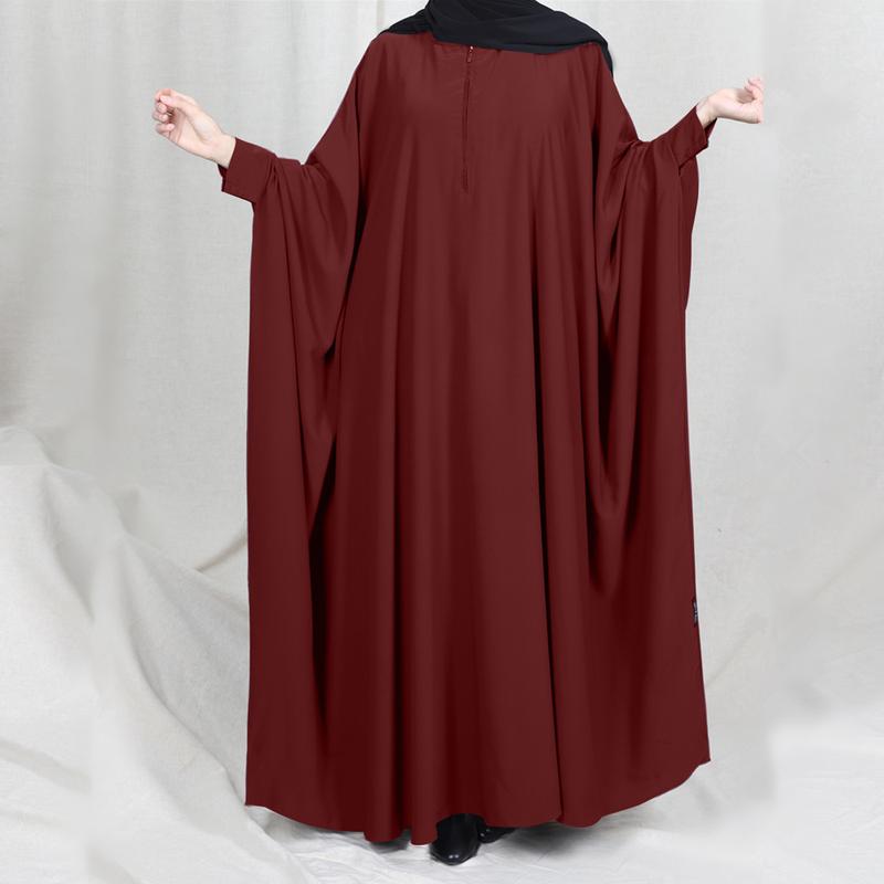 Product Introduction of Large Swing Solid Color Robe Dress plus Size Women's Loose Casual| abayas singapore alaydrus bambina baju kurung raya 2025 ke barung butterfly sparkly dress coquette mesir black lavella luna plus size pashmina zainab collection glitter 16