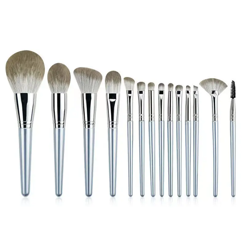 Bộ Cọ Trang Điểm 14 Cây Chuyên Makeup Cá Nhân Kèm Bao Da, Cốc Lông Siêu Mềm Mỹ Phẩm SHUSHU COSMETICS 3