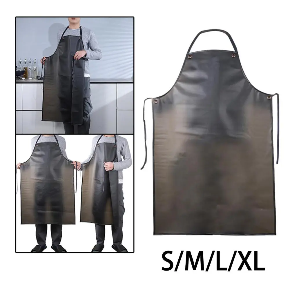 Waterproof Apron Oil Proof Wear Resistant Lightweight Acid Base Resistant Work Apron for Dishwashing Barbecue Butcher Kitchen